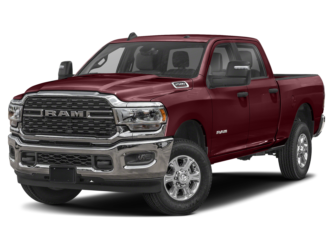 2024 RAM 2500 Big Horn Crew Cab 4x4 6'4' Box in Delmonico Red Pearlcoat — front three-quarter view