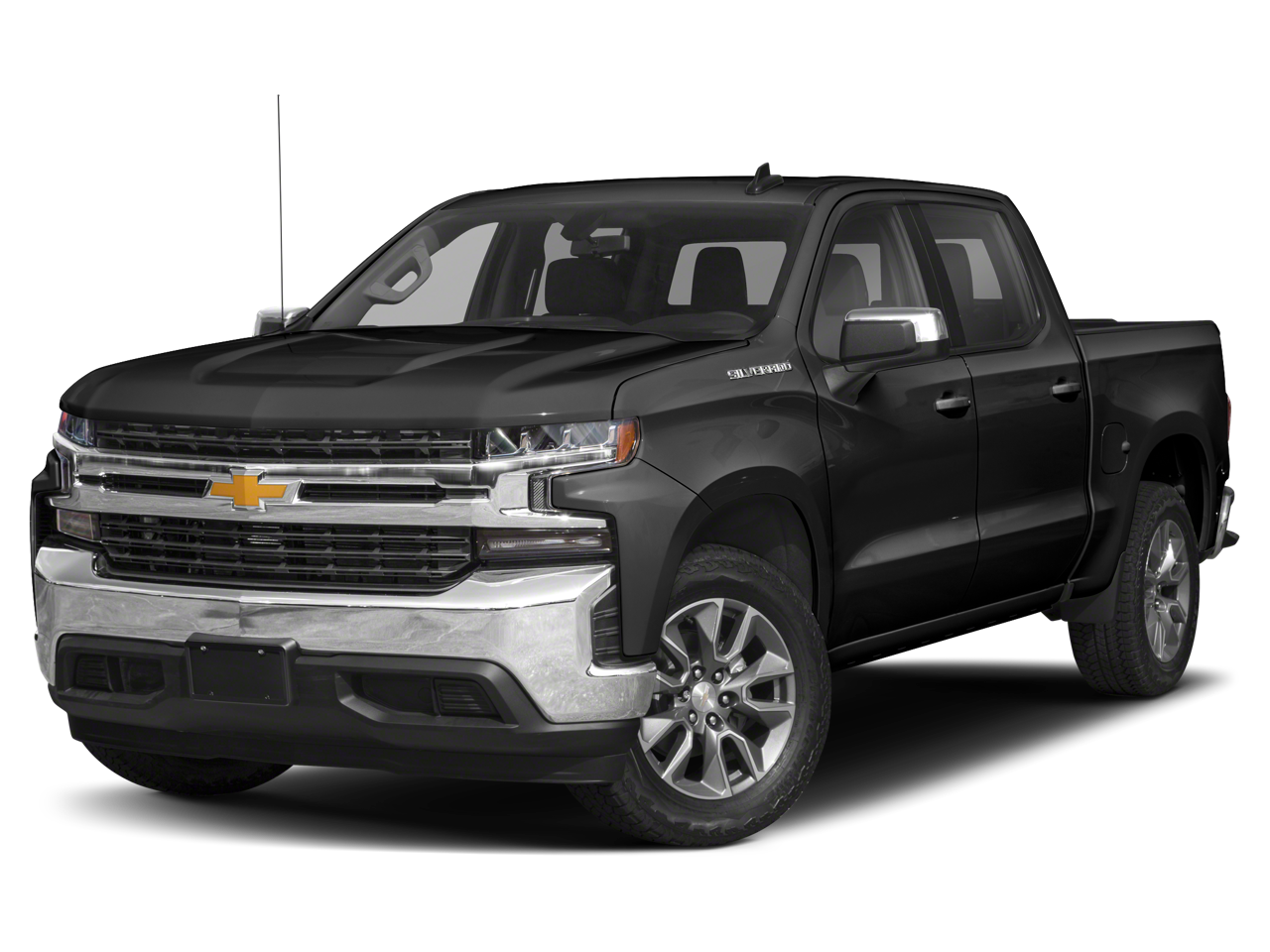 2020 Chevrolet Silverado 1500 LT in Silver — front three-quarter view