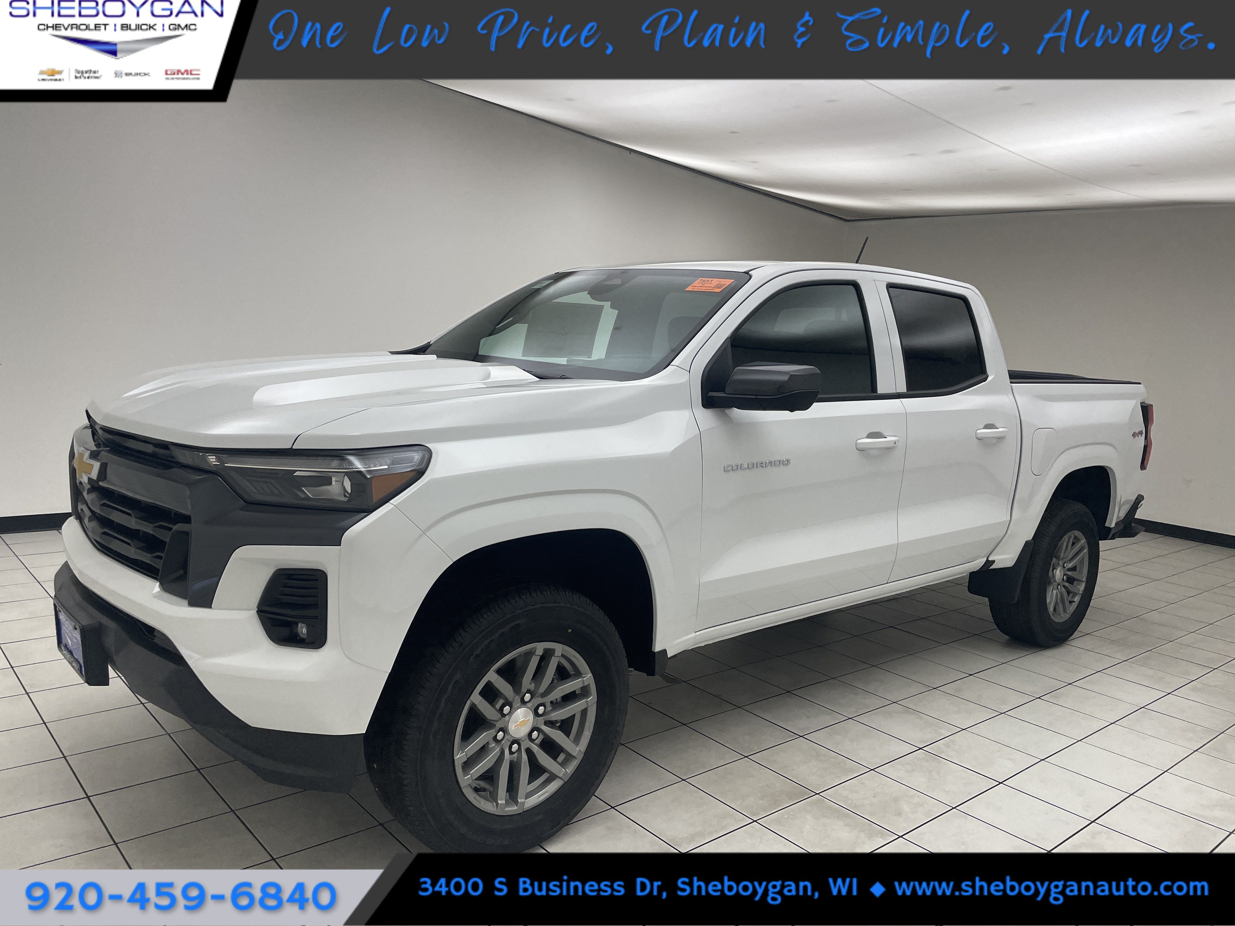 2026 Chevrolet Colorado LT in Summit White — front three-quarter view