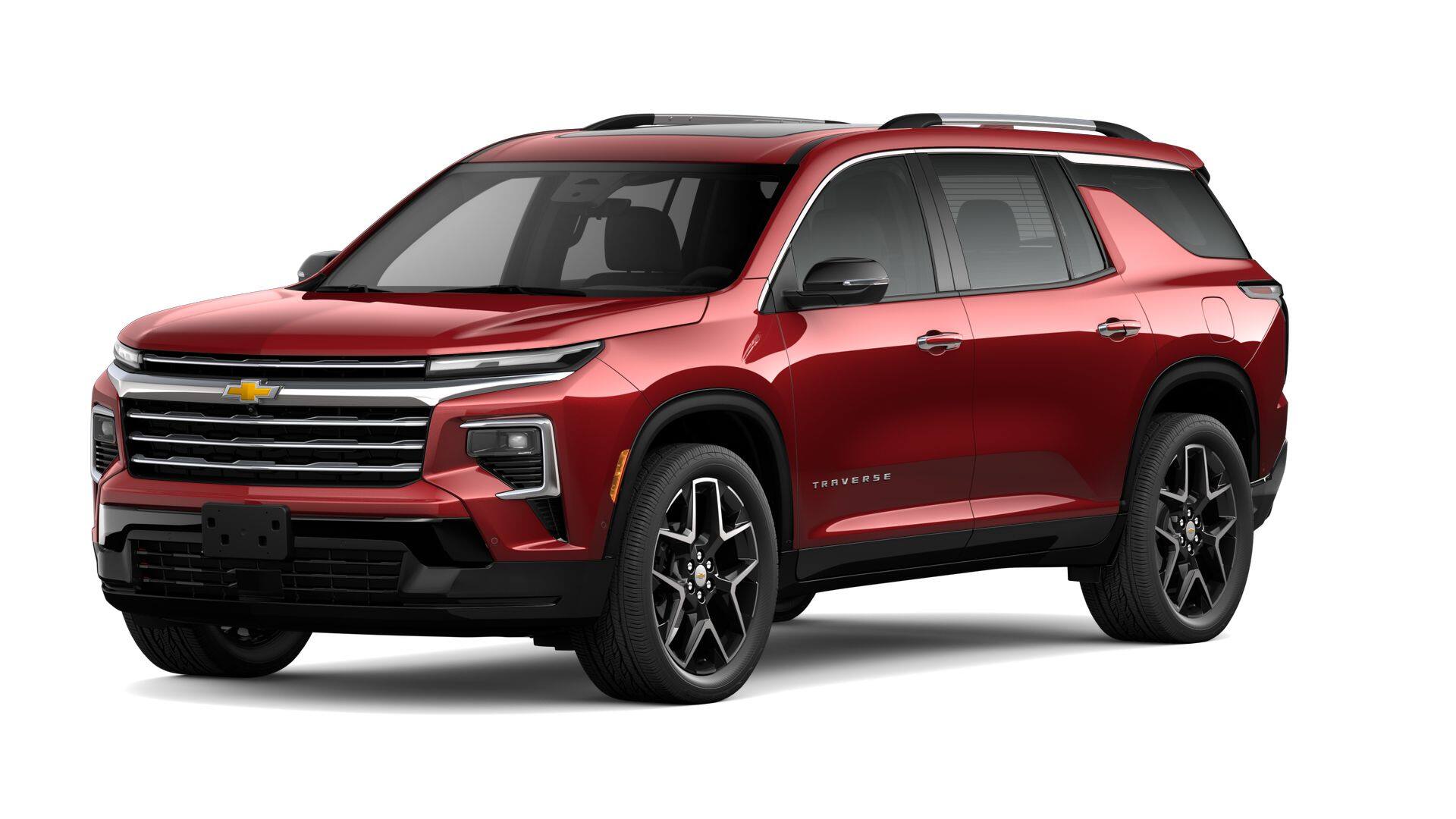 2026 Chevrolet Traverse High Country in Radiant Red Tintcoat — front three-quarter view