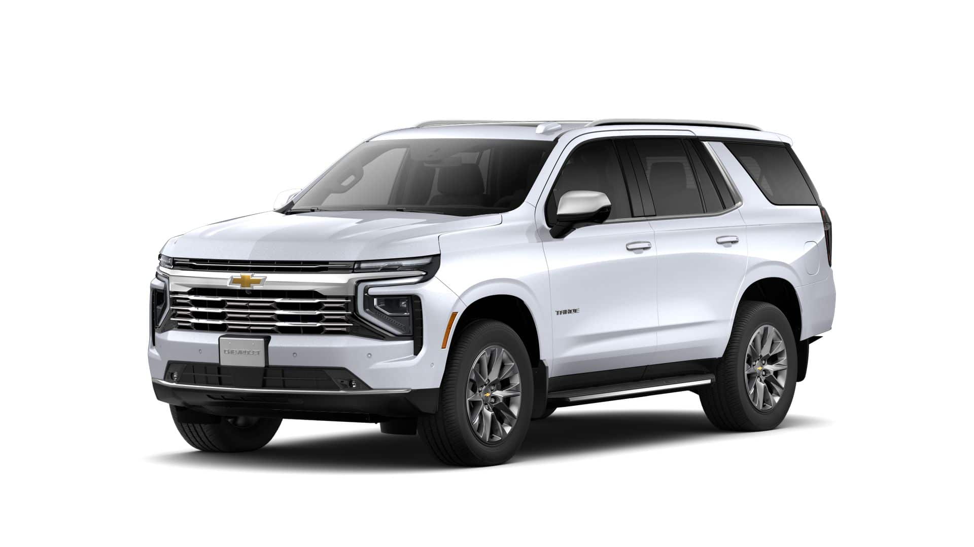 2026 Chevrolet Tahoe Premier in Polar White Tricoat — front three-quarter view