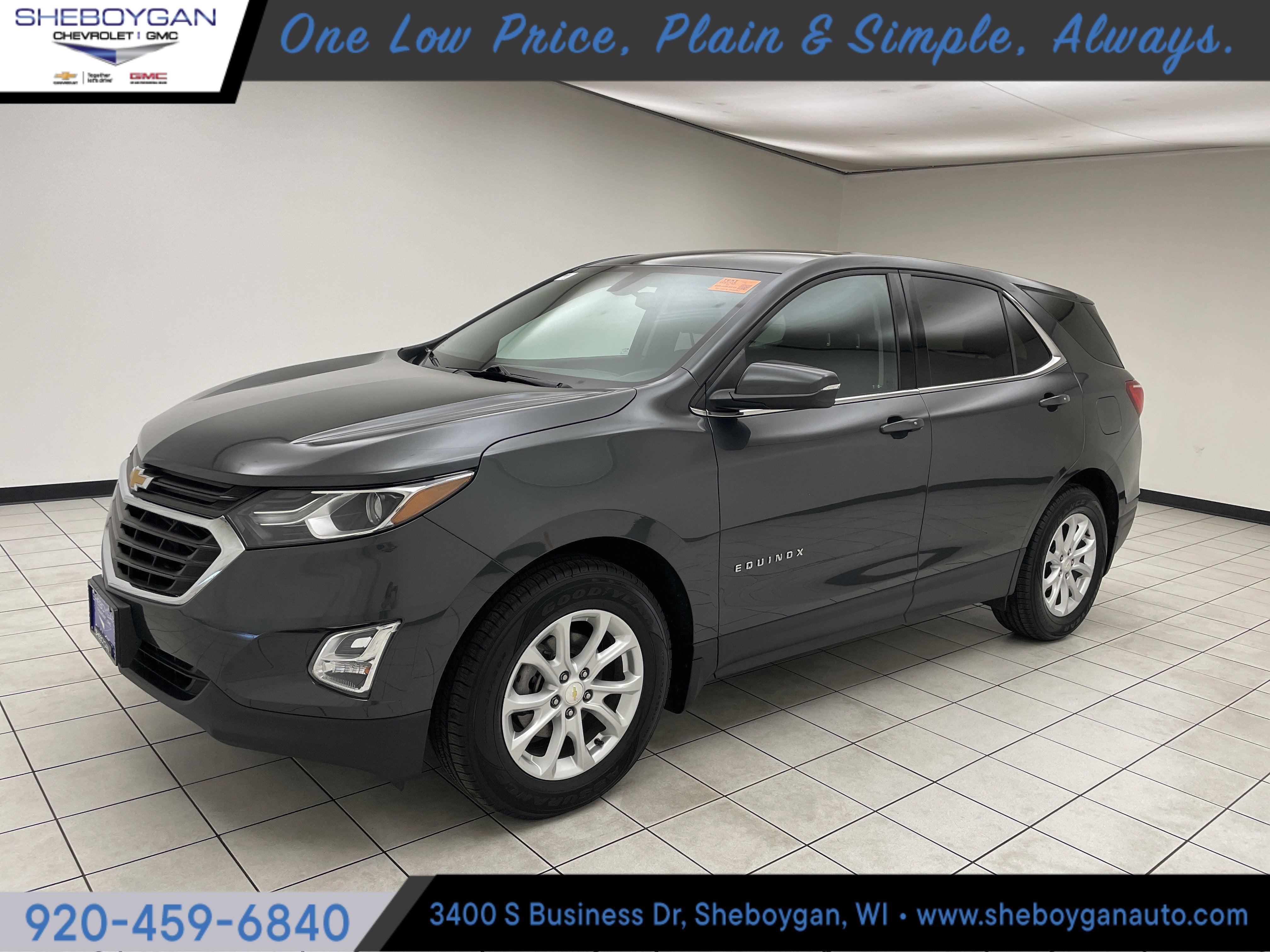 2018 Chevrolet Equinox LT in Nightfall Gray Metallic — front three-quarter view