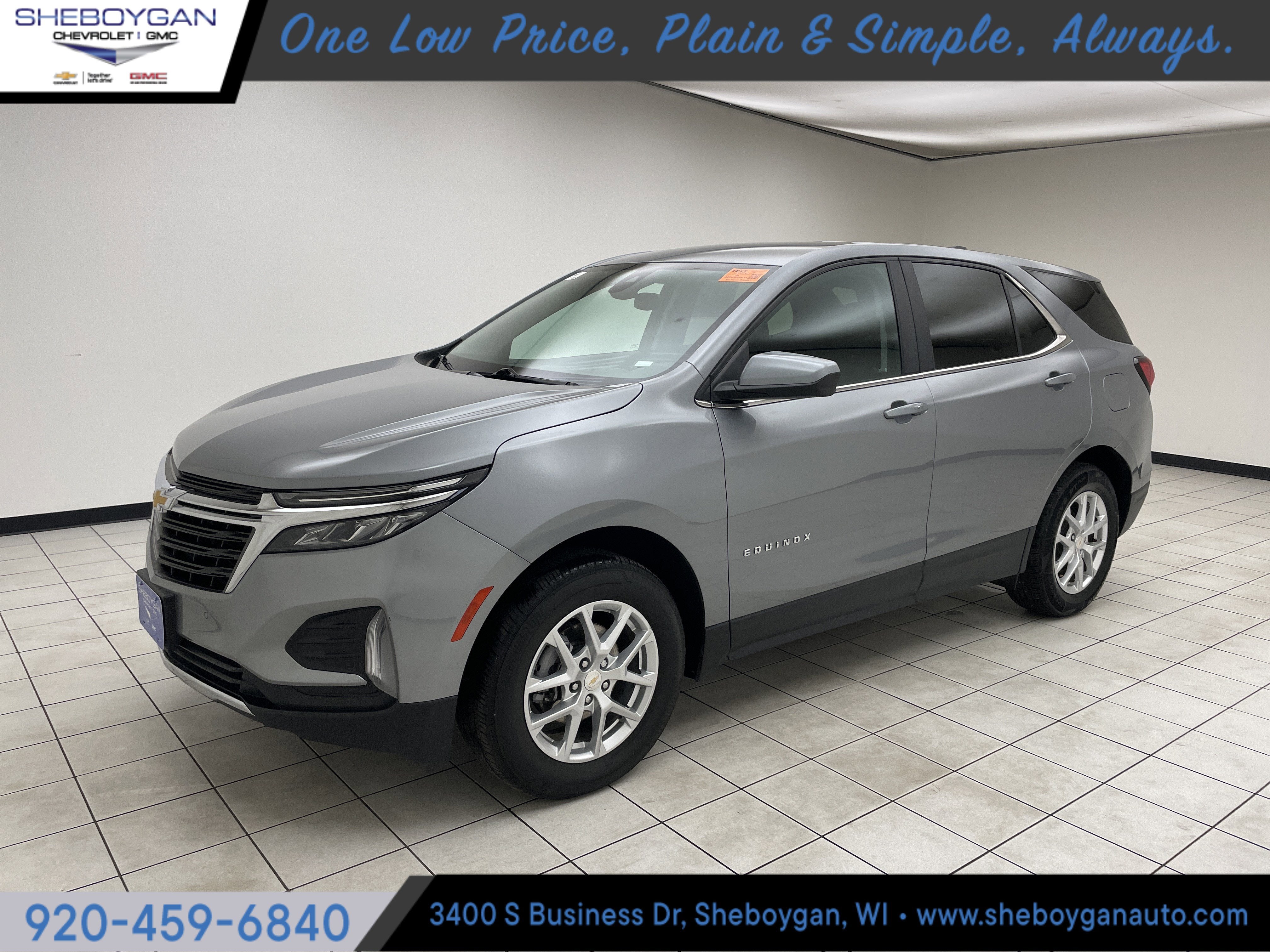 2024 Chevrolet Equinox LT in Sterling Gray Metallic — front three-quarter view