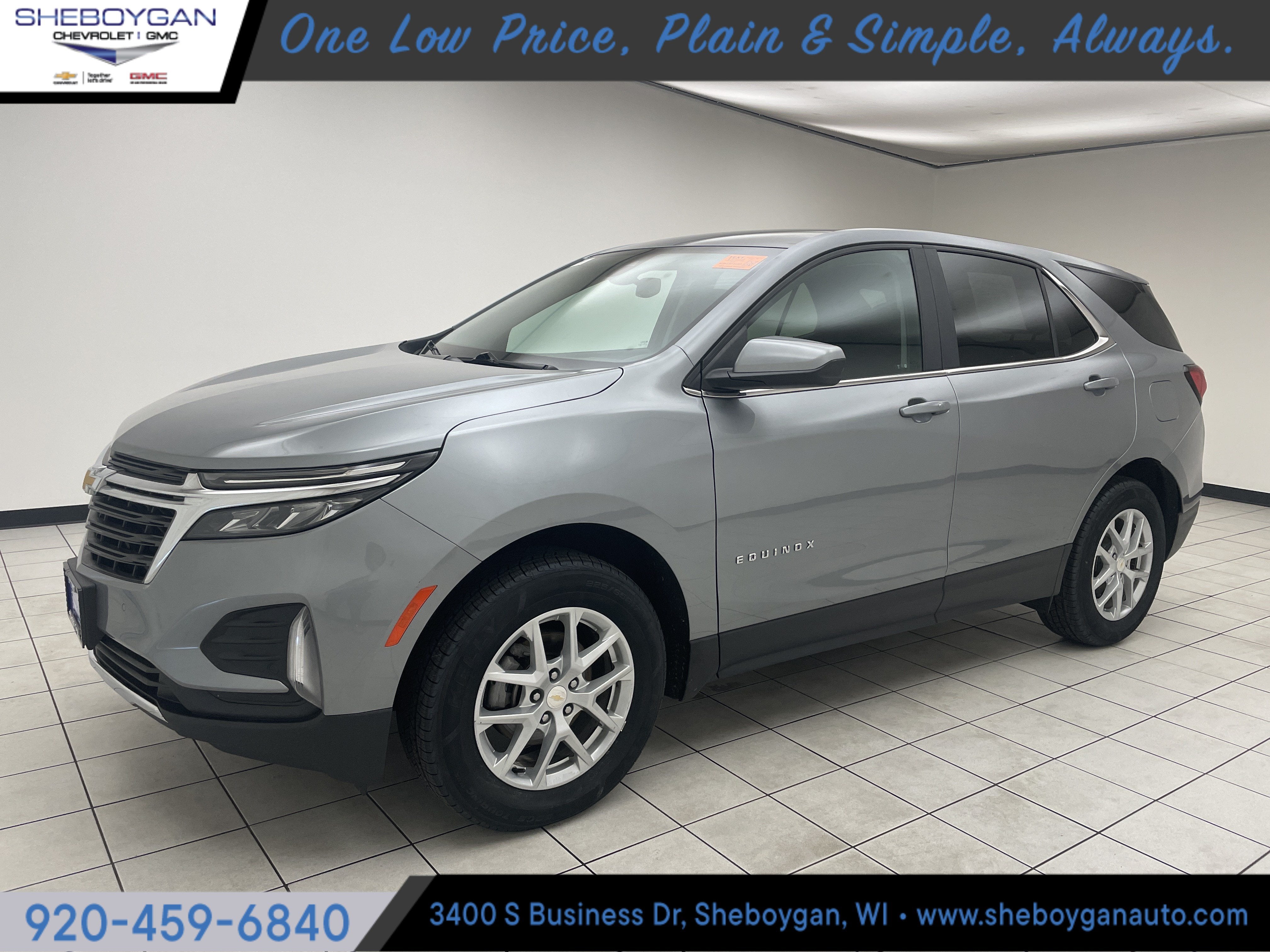 2024 Chevrolet Equinox LT in Sterling Gray Metallic — front three-quarter view
