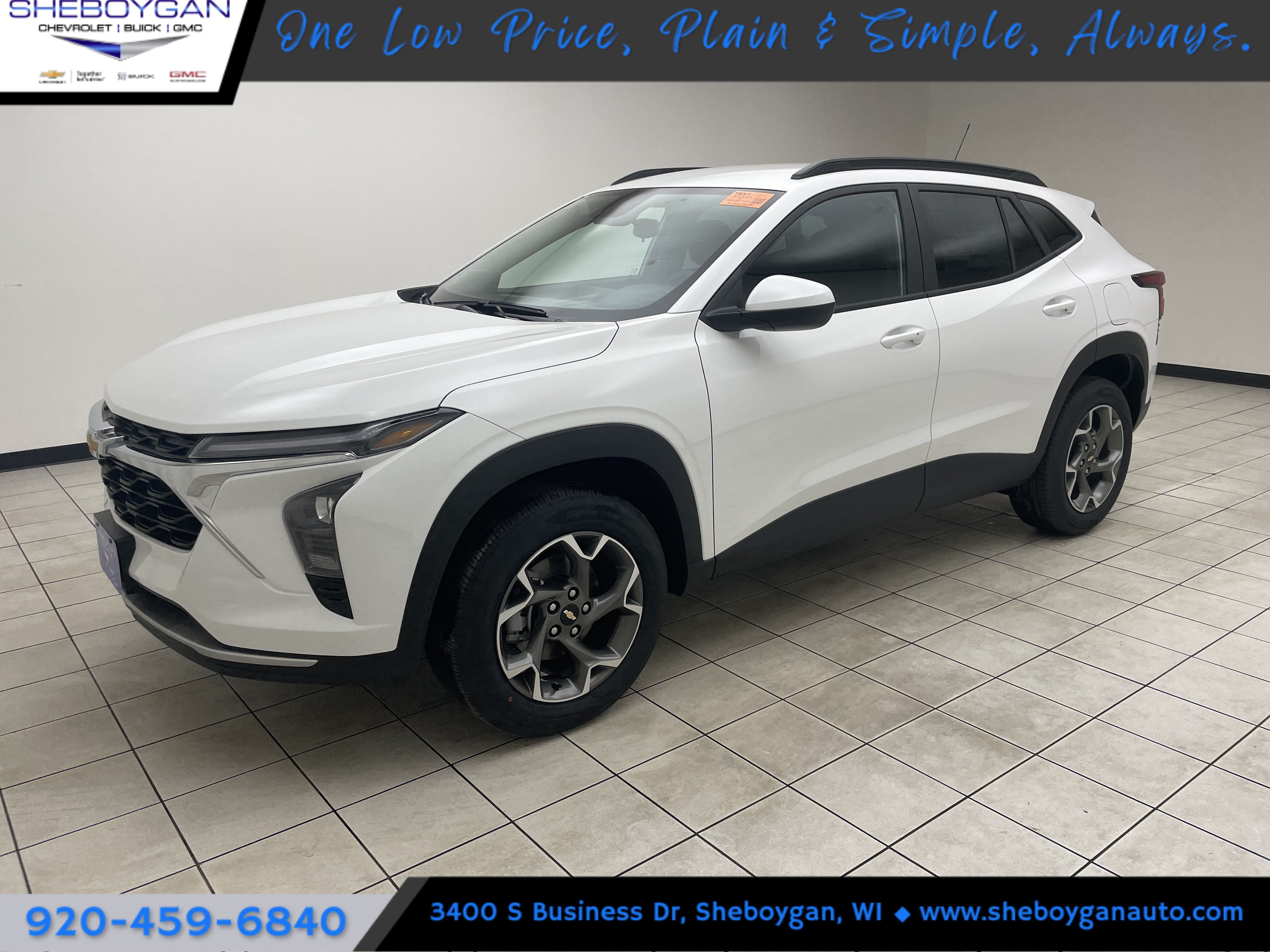 2026 Chevrolet Trax LT in Summit White — front three-quarter view