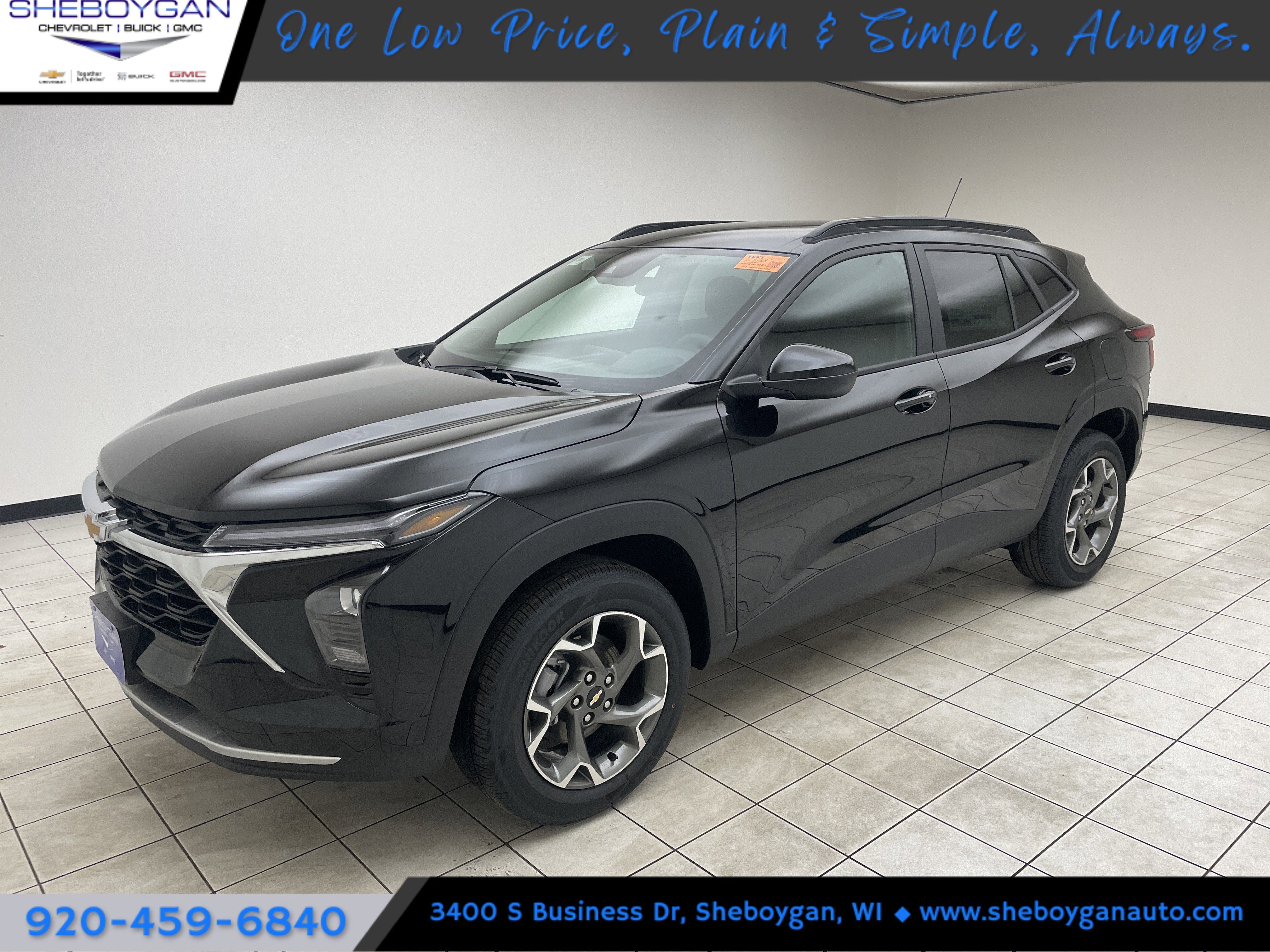 2026 Chevrolet Trax LT in Mosaic Black Metallic — front three-quarter view