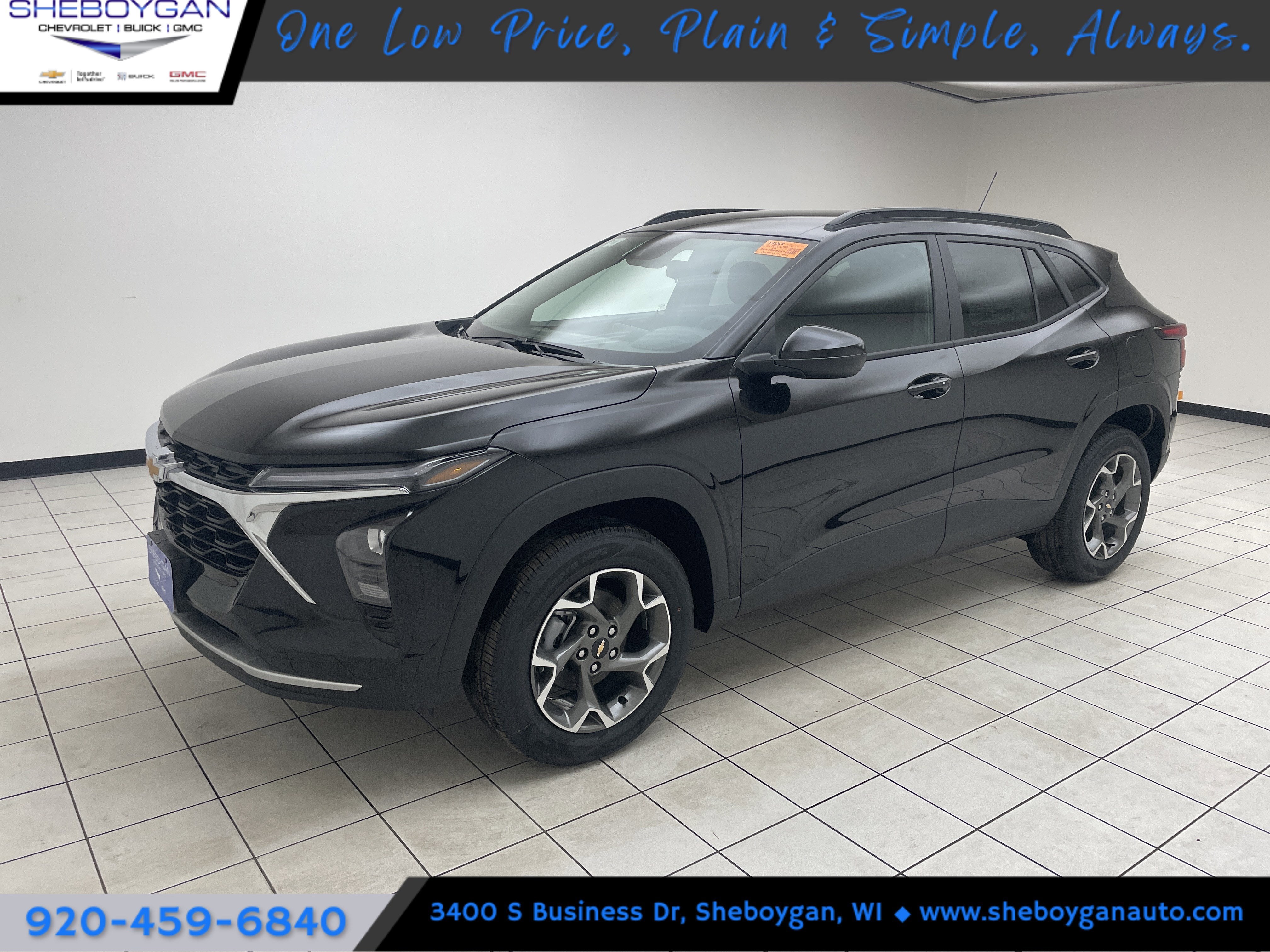 2026 Chevrolet Trax LT in Mosaic Black Metallic — front three-quarter view