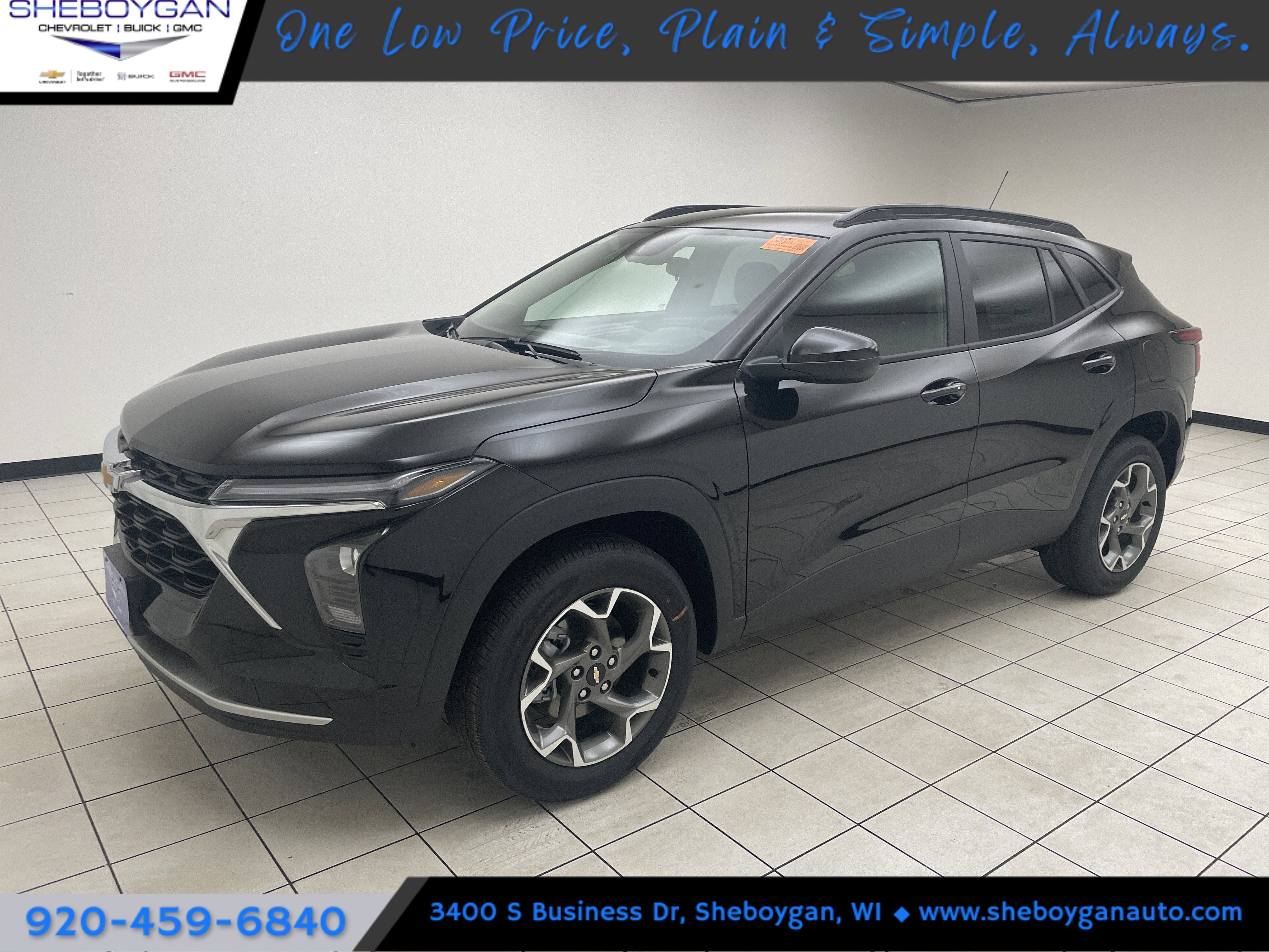 2026 Chevrolet Trax LT in Mosaic Black Metallic — front three-quarter view