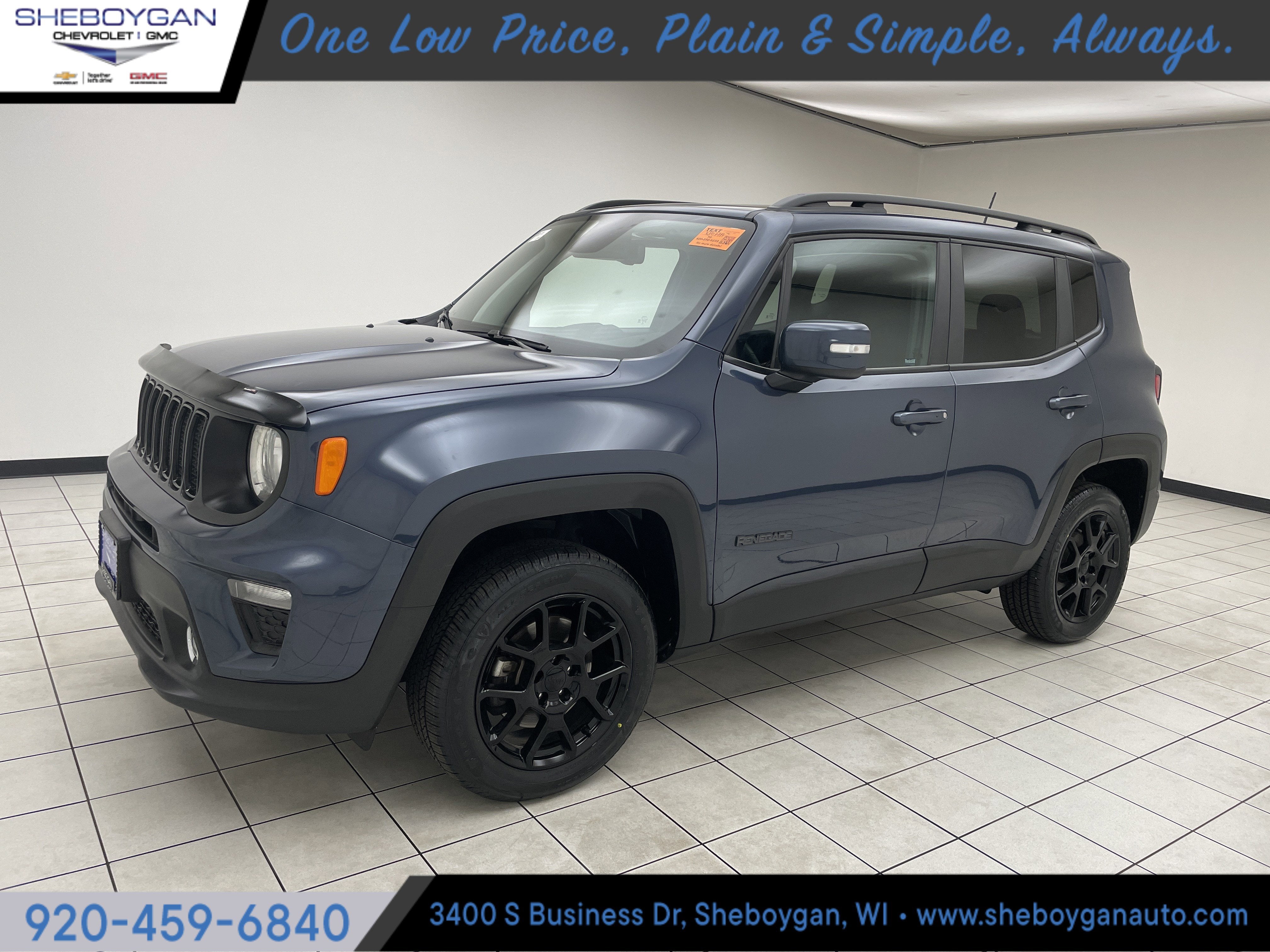 2020 Jeep Renegade Altitude 4x4 in Blue — front three-quarter view