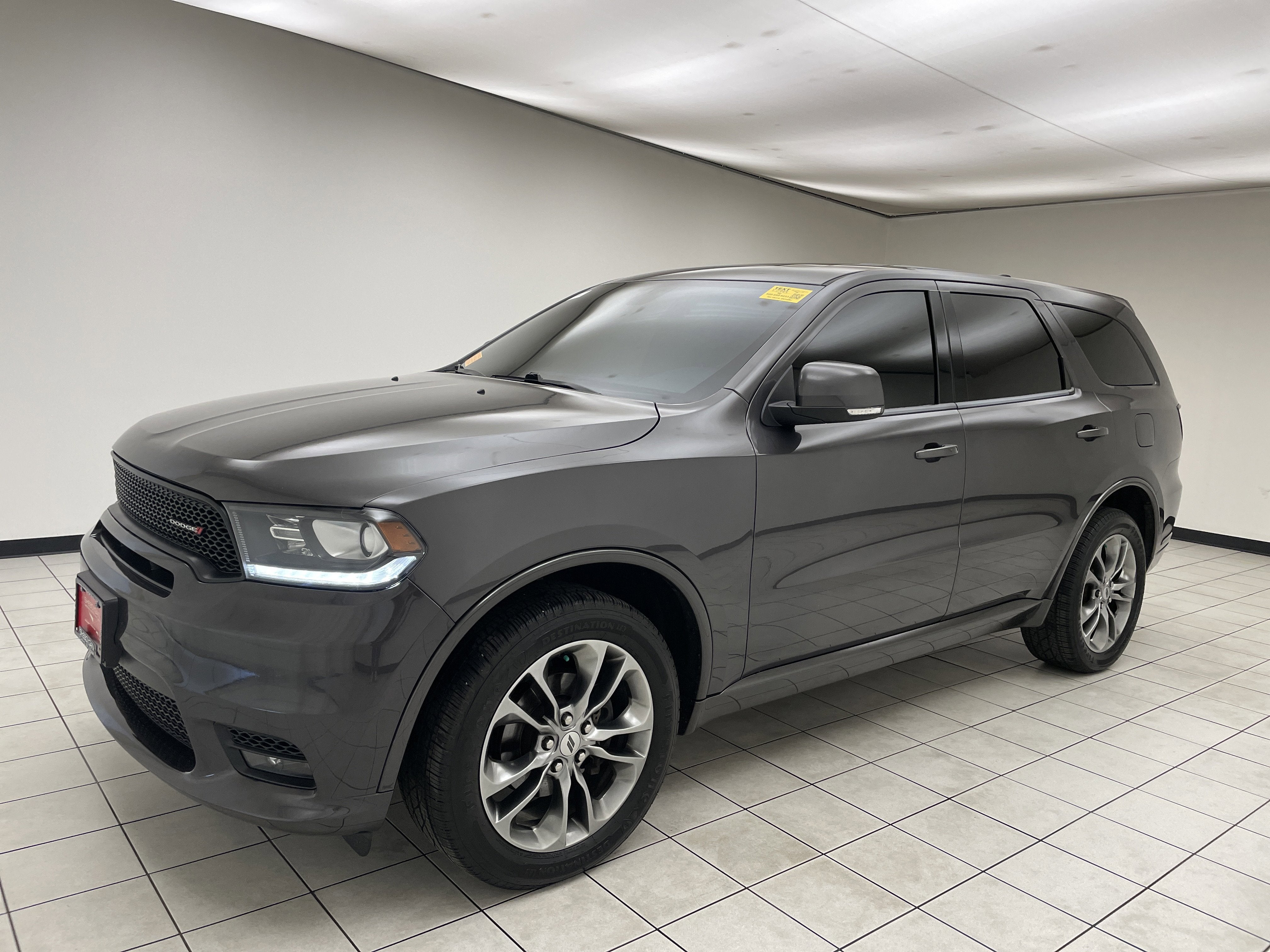 2020 Dodge Durango GT in Granite Crystal Metallic — front three-quarter view