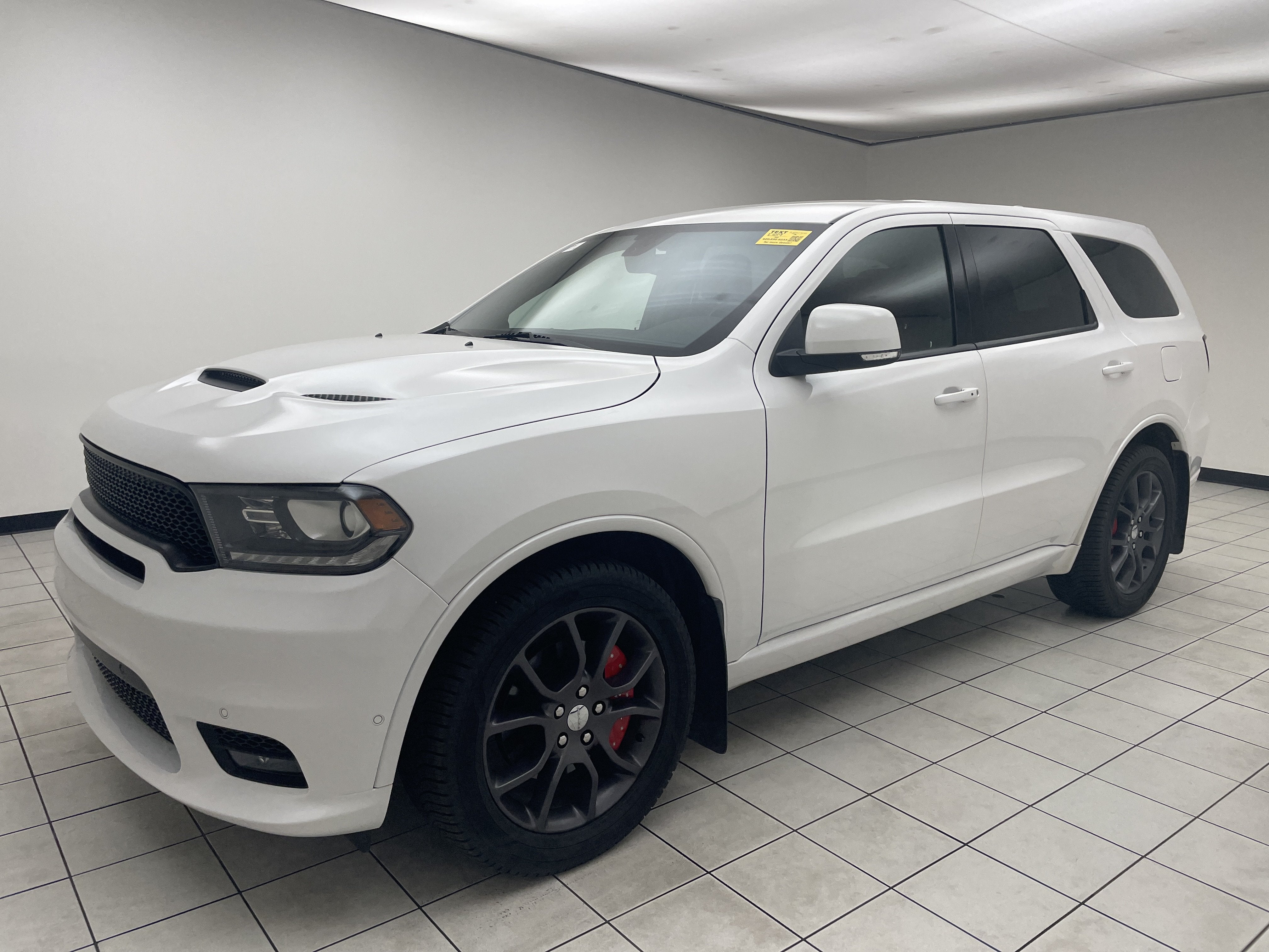 2018 Dodge Durango R/T RWD in Vice White — front three-quarter view