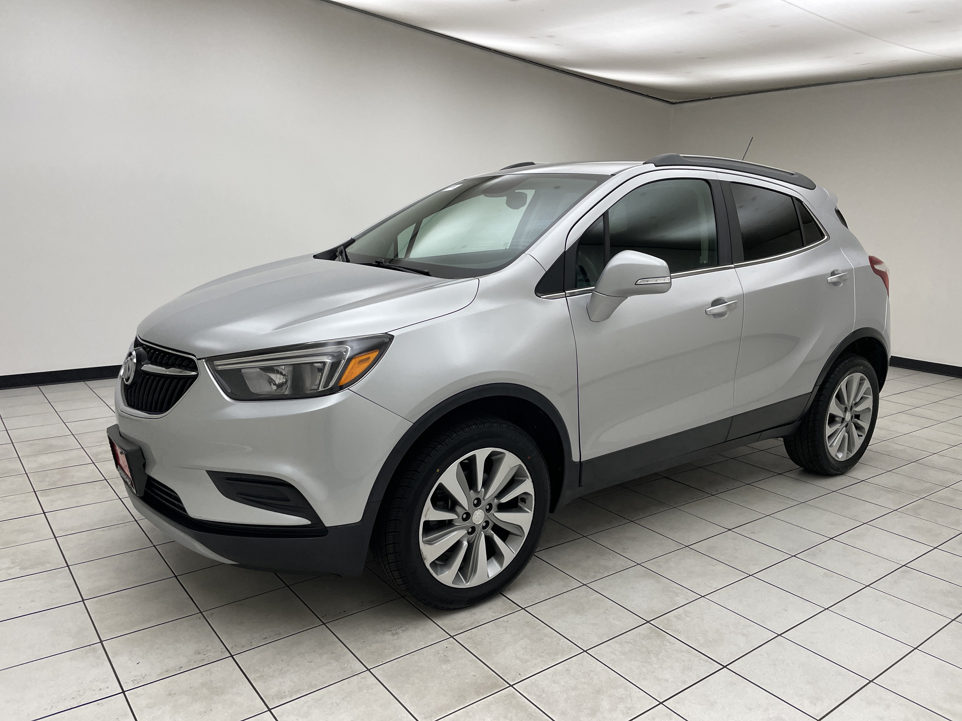 2017 Buick Encore Preferred in Quicksilver Metallic — front three-quarter view